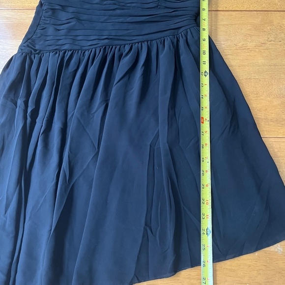 Forever 21 Size 14 Juniors Black Mini Lined Strapless Dress High Low Hem Zip - Picture 8 of 10